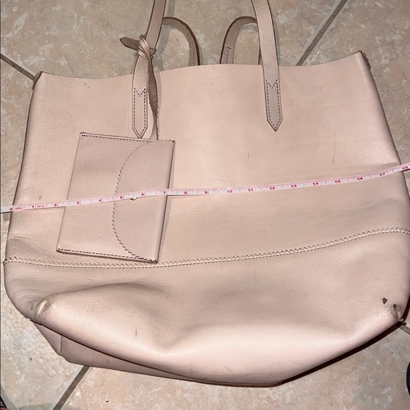 Vintage J. Crew Leather Shopper Tote Bag - Picture 9 of 11